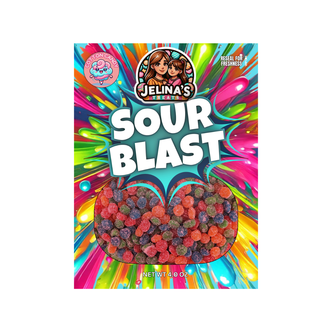 Jelina's Treats Trending Sour Candy Gushers Fruit Snacks - Fruit Flavored Snack Perfect for On-the-Go - Fresh, Fun and Flavorful Candies - Kids and Adults Love these Tasty Convenient Treats