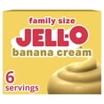 thumbnail image 1 of Jell-O Banana Cream Artificially Flavored Instant Pudding & Pie Filling Mix, Family Size, 5.1 oz. Box, 1 of 14
