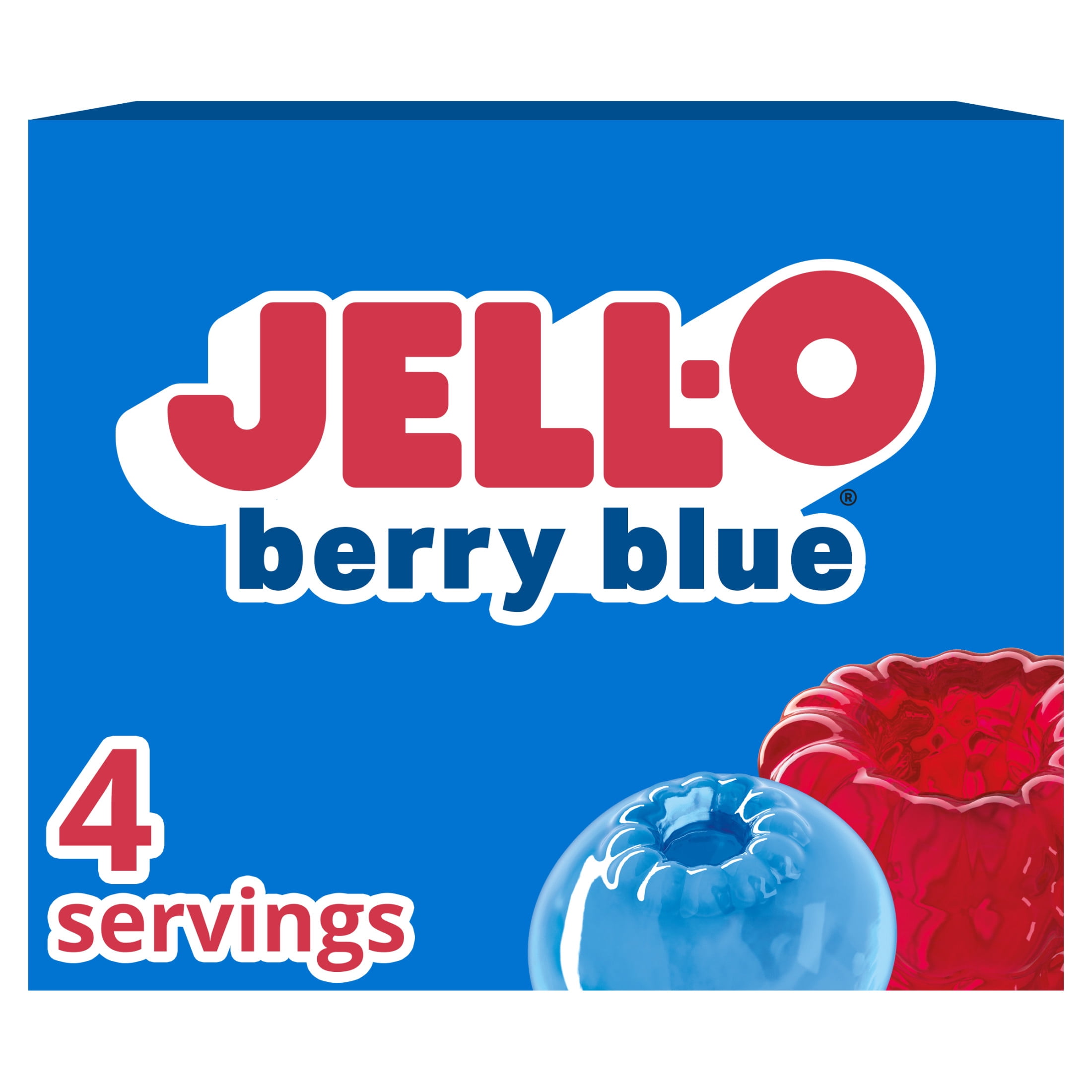 Jell-O Berry Blue Artificially Flavored Gelatin Dessert Mix, 3 oz Box