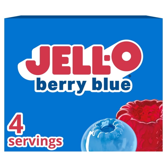 Jell-O Berry Blue Artificially Flavored Gelatin Dessert Mix, 3 oz Box