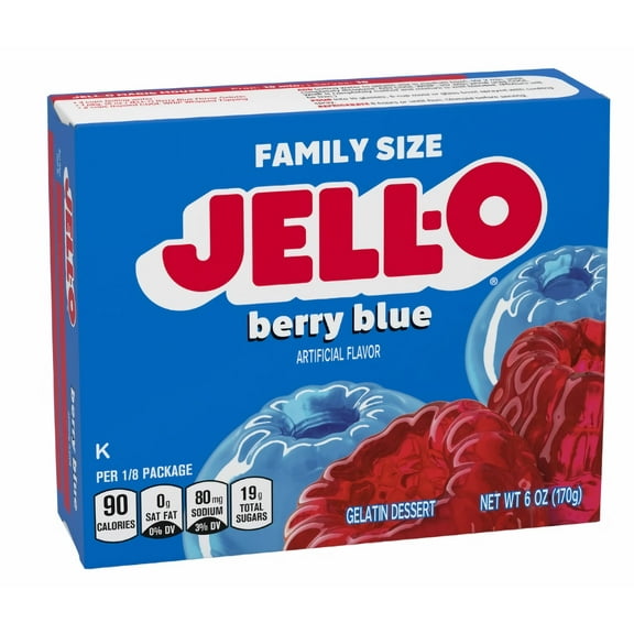 Jell-O Berry Blue Gelatin Dessert Mix 6 oz (Pack of 60)