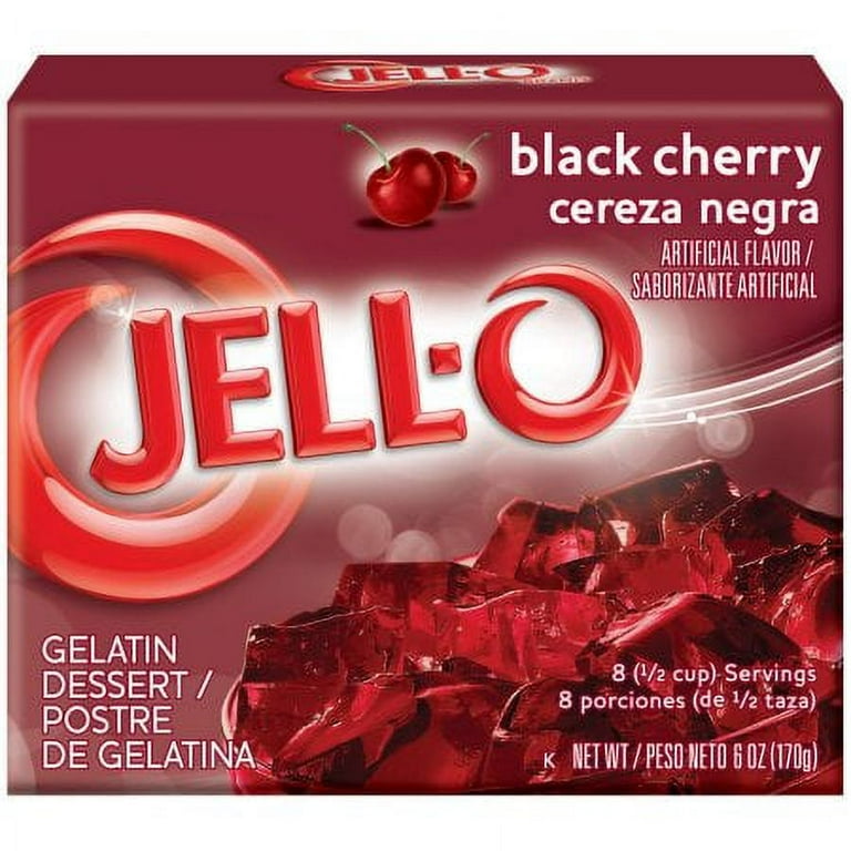 Jell-O Black Cherry Instant Gelatin Mix (Pack of 16) - Walmart.com