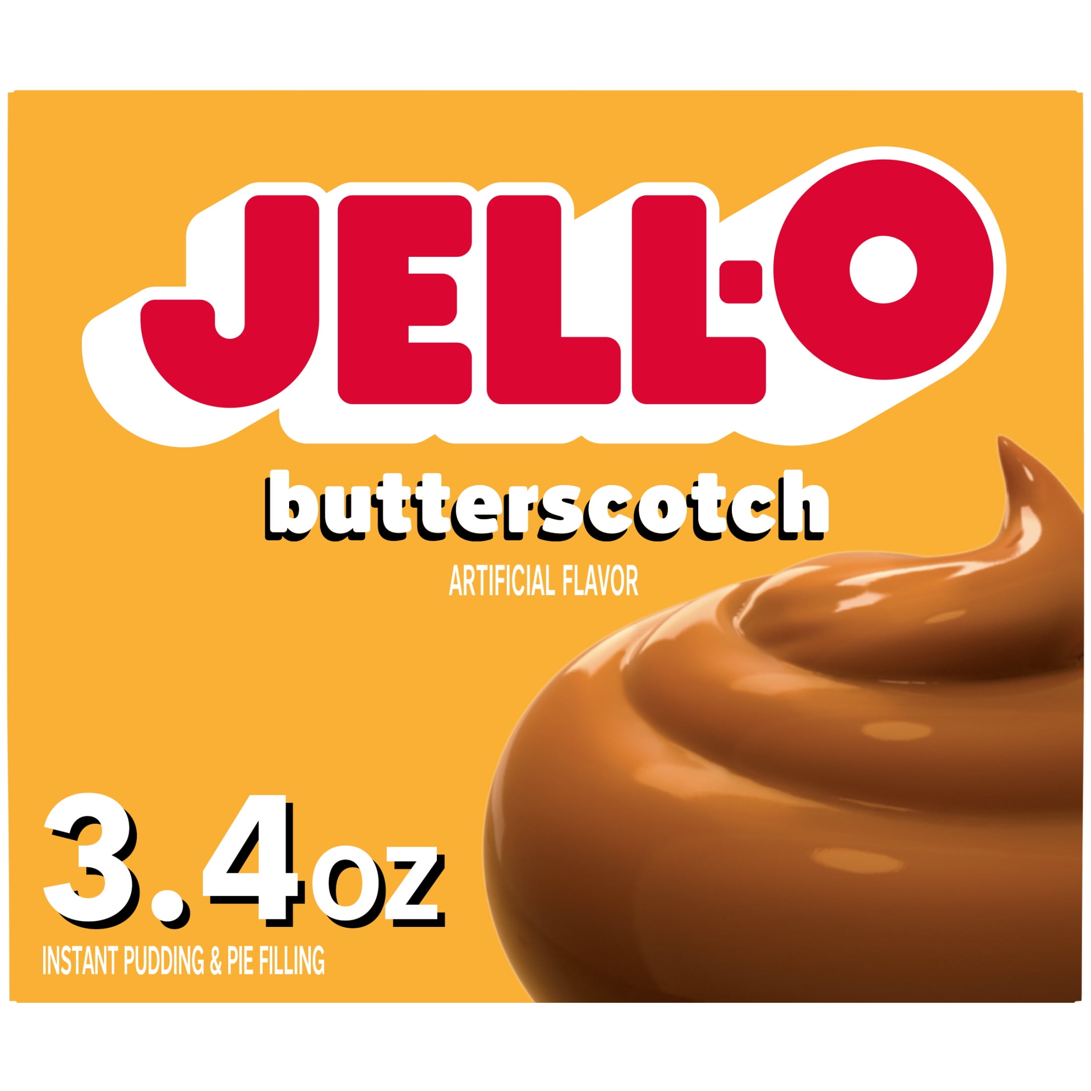 Jell-O Butterscotch Instant Pudding & Pie Filling Mix, 3.4 oz Box