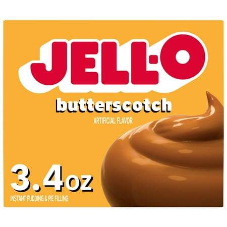 Jell-O Butterscotch Instant Pudding & Pie Filling Mix, 3.4 oz Box