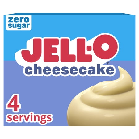Jell-O Cheesecake Artificially Flavored Zero Sugar Instant Reduced Calorie Pudding & Pie Filling Mix, 1 oz. Box