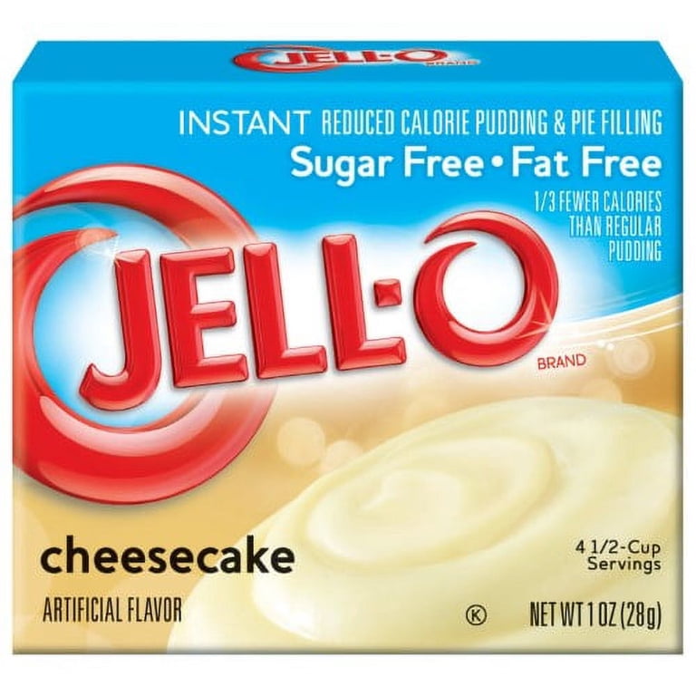 Jell-O Cheesecake Sugar Free Fat Free Instant Pudding Mix Pie
