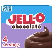 Jell-O Chocolate Flavor Zero Sugar Instant Reduced Calorie Pudding & Pie Filling Mix, 1.4 oz Box