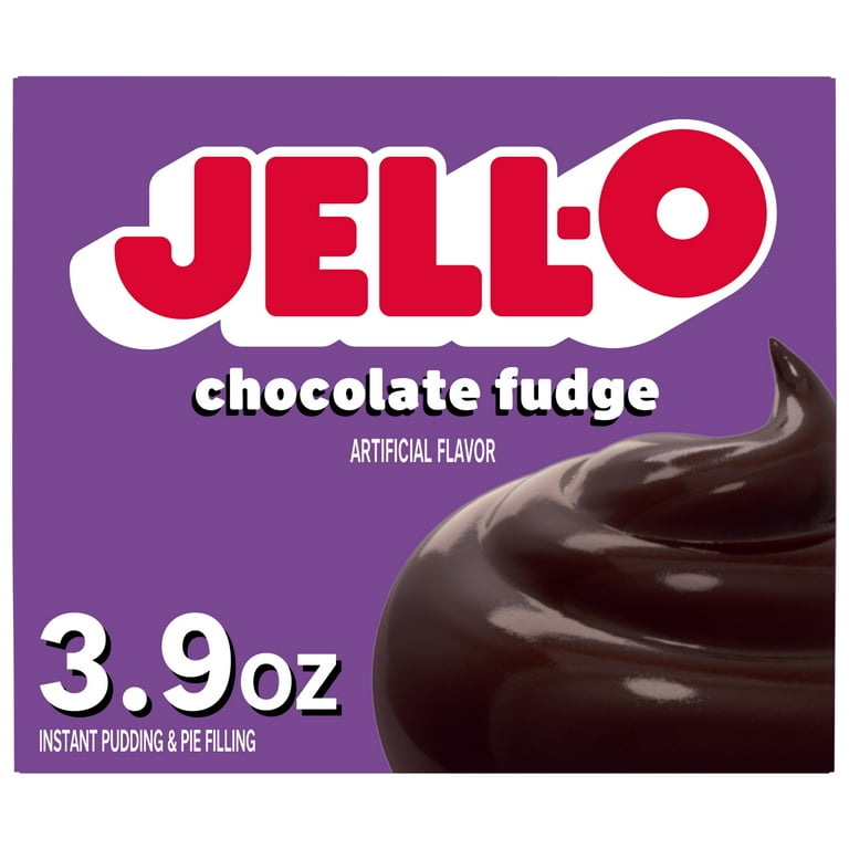 Jell-O Chocolate Fudge Instant Pudding Mix 3.9 oz for Desserts and