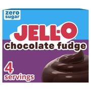 Jell-O Chocolate Fudge Zero Sugar Instant Reduced Calorie Pudding & Pie Filling Mix, 1.4 oz Box