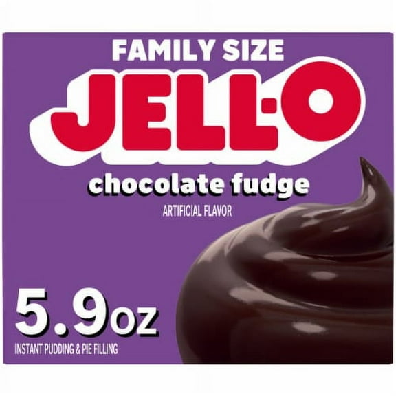 (1PACK), Jell-O Chocolate Fudge Artificially Flavored Instant Pudding & Pie Filling Mix Box