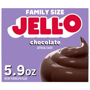Jell-O Chocolate Artificially Flavored Instant Pudding & Pie Filling Mix, Family Size, 5.9 oz. Box
