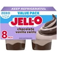 thumbnail image 1 of Jell-O Chocolate Vanilla Swirls Artificially Flavored Zero Sugar Ready-to-Eat Pudding Snack Cups Family Size Pack, 8 ct Cups, 1 of 14