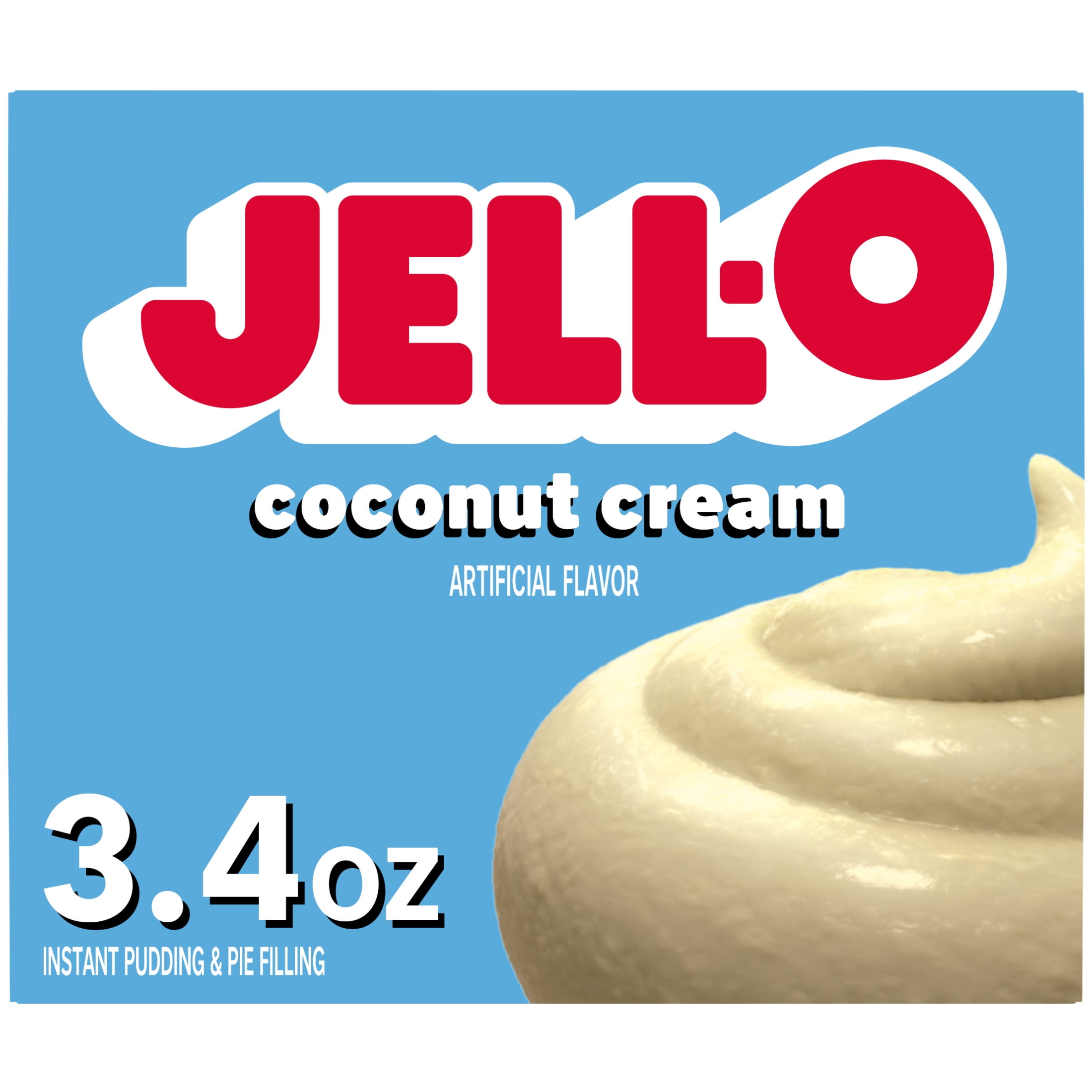 Jell-O Coconut Cream Artificially Flavored Instant Pudding & Pie Filling Mix, 3.4 oz Box