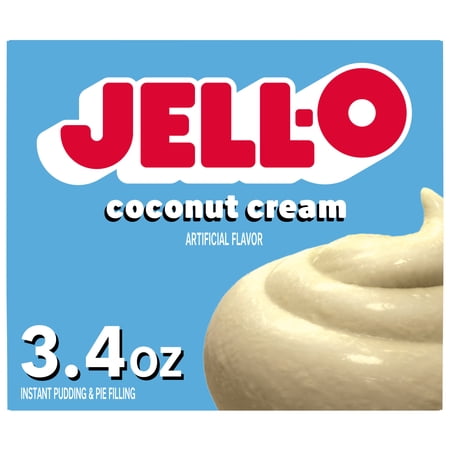 Jell-O Coconut Cream Artificially Flavored Instant Pudding & Pie Filling Mix, 3.4 oz Box