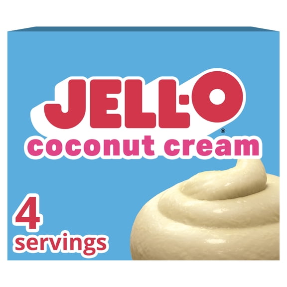 Jell-O Coconut Cream Artificially Flavored Instant Pudding & Pie Filling Mix, 3.4 oz Box