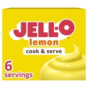 Jell-O Cook & Serve Lemon Naturally Flavored Pudding & Pie Filling Mix, 2.9 oz Box