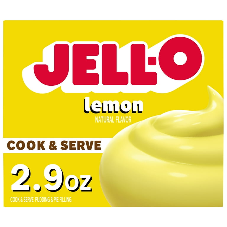 Jell-O Lemon Cook & Serve Pudding & Pie Filling Mix 2.9 oz Box
