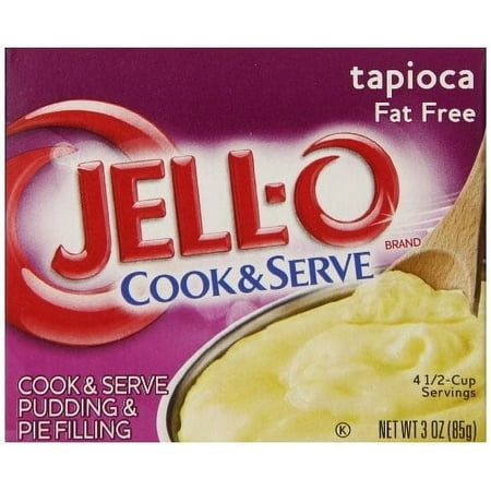 Jell-O Cook & Serve Tapioca Pudding Mix 3 oz (Pack of 4)