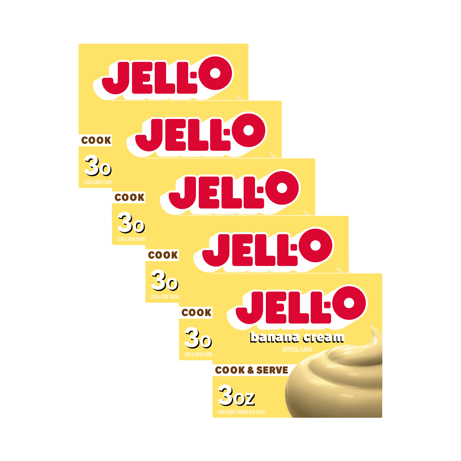 Jell-O Cook and Serve Pudding and Pie Filling, Banana Cream, 3 OZ
