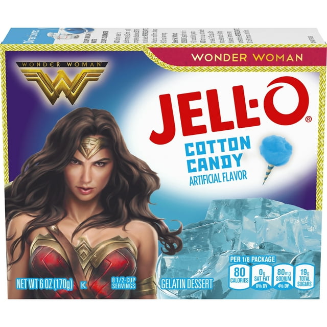 Jell-O Cotton Candy Instant Gelatin Mix, 6 oz Box