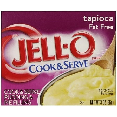 Jell-O Fat Free Cook & Serve Tapioca Pudding (Pack of 3)