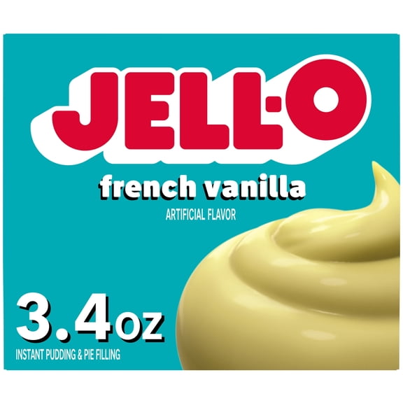 Jell-O French Vanilla Artificially Flavored Instant Pudding & Pie Filling Mix 3.4 oz Box (Pack of 6)