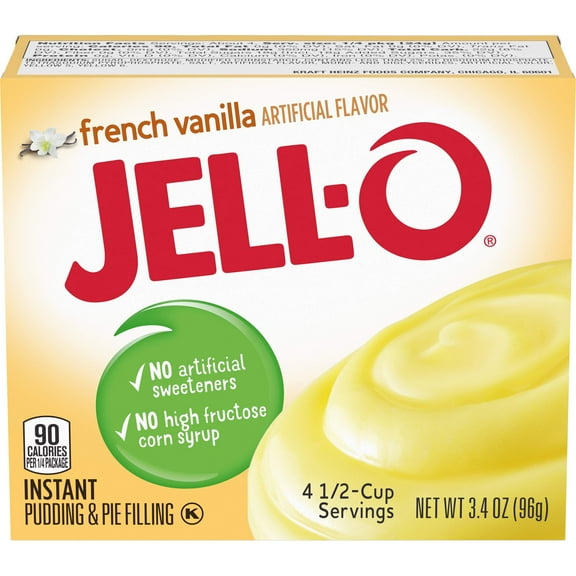 Jell-O French Vanilla Instant Pudding Mix 3.4 Ounce Box