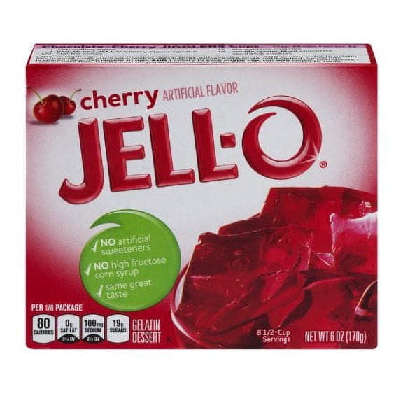 Jell-O Gelatin Dessert Cherry 6 oz (Pack of 10)