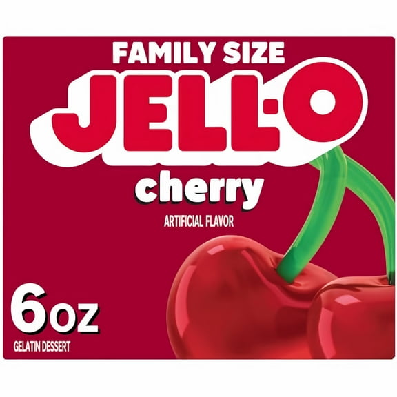 Jell-O Gelatin Dessert Cherry 6 oz (Pack of 24)
