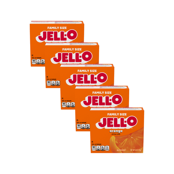 Jell-O Gelatin Dessert Orange , 6 OZ (Pack - 5)