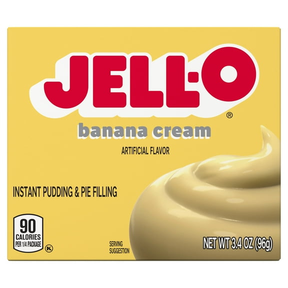 (24 pack) Jell-O Banana Cream Instant Pudding Mix & Pie Filling, 3.4 oz. Box
