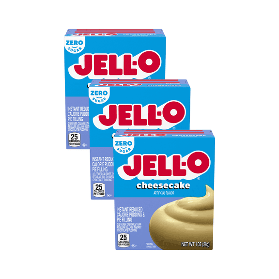 Jell-O Instant Cheesecake Sugar Free Pudding, 1 OZ (Pack 3)