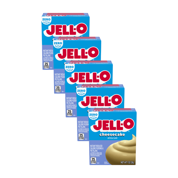 Jell-O Instant Cheesecake Sugar Free Pudding, 1 OZ (Pack 5)