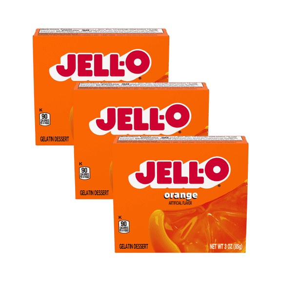 Jell-O Instant Gelatin Mix, Orange, 3 OZ (Pack - 3)