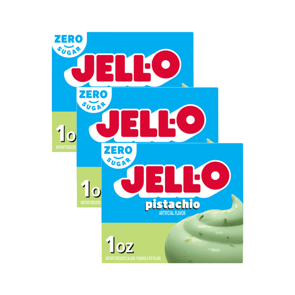 Jell-O Instant Pistachio Sugar Free Fat Free Pudding, 1 OZ (Pack of 3)