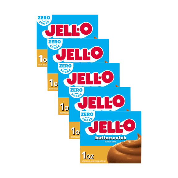 Jell-O Instant Pudding Butter scotch Sugar Free, 1 OZ (Pack - 5)