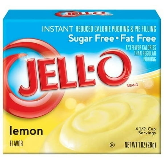 Jell-O Instant Pudding Pie Filling Sugar Free Lemon (Pack of 8)