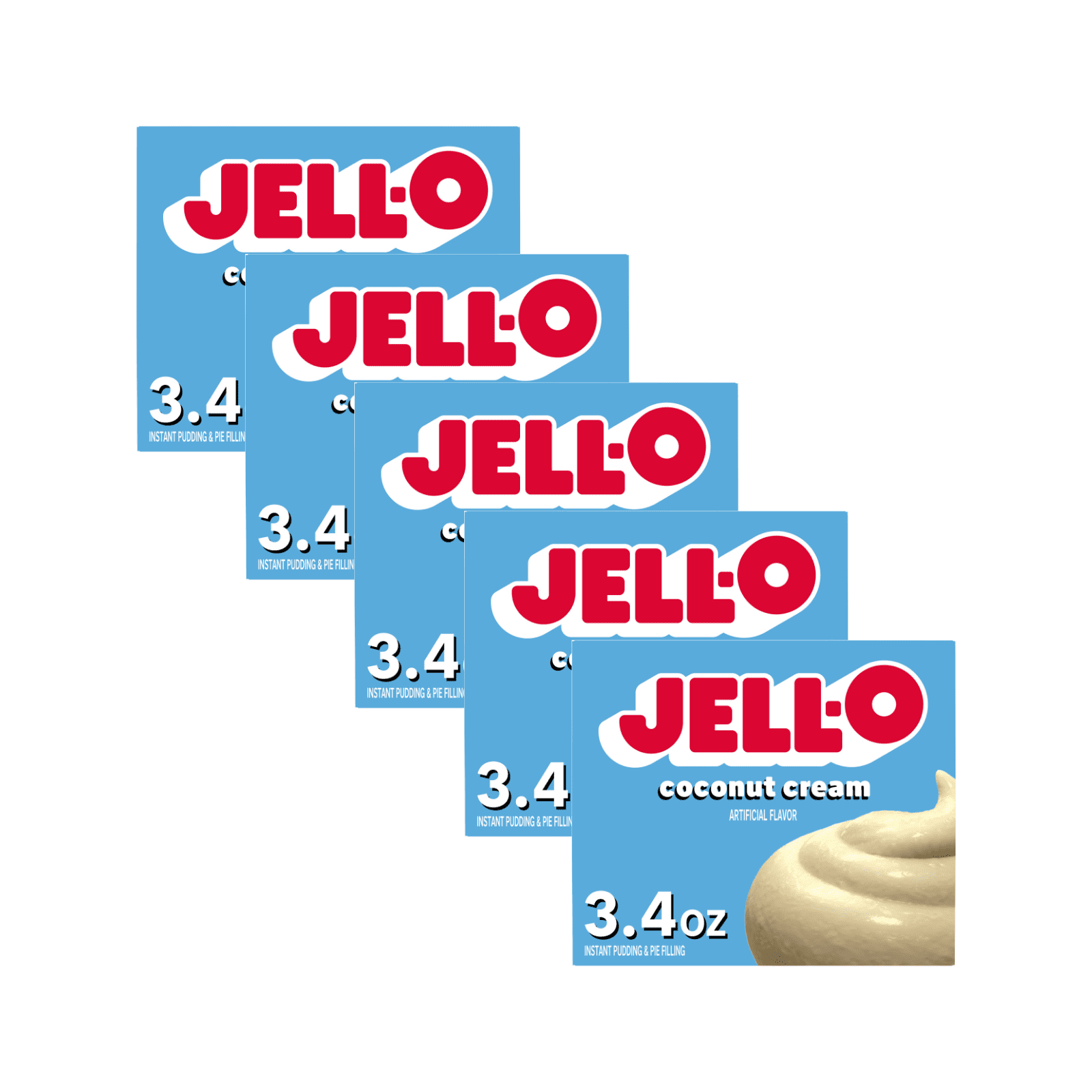 Jell-O Coconut Cream Instant Pudding, Pie Filling Mix, 3.4 oz