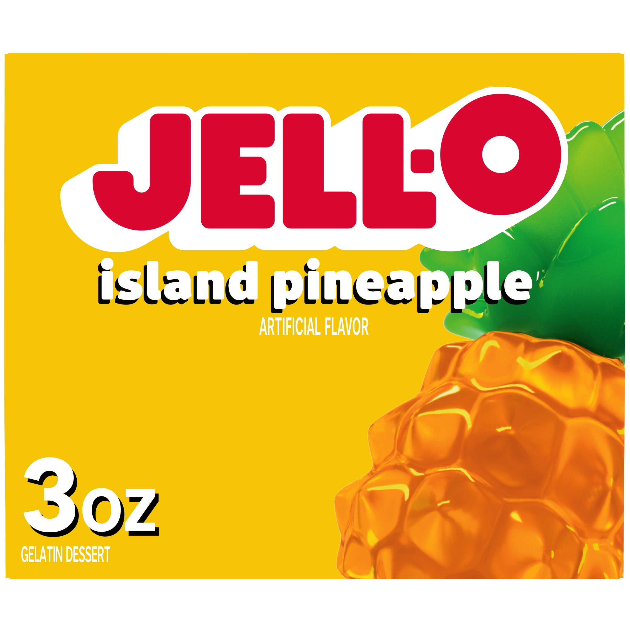 JellO Island Pineapple Artificially Flavored Gelatin Dessert Mix, 3 oz