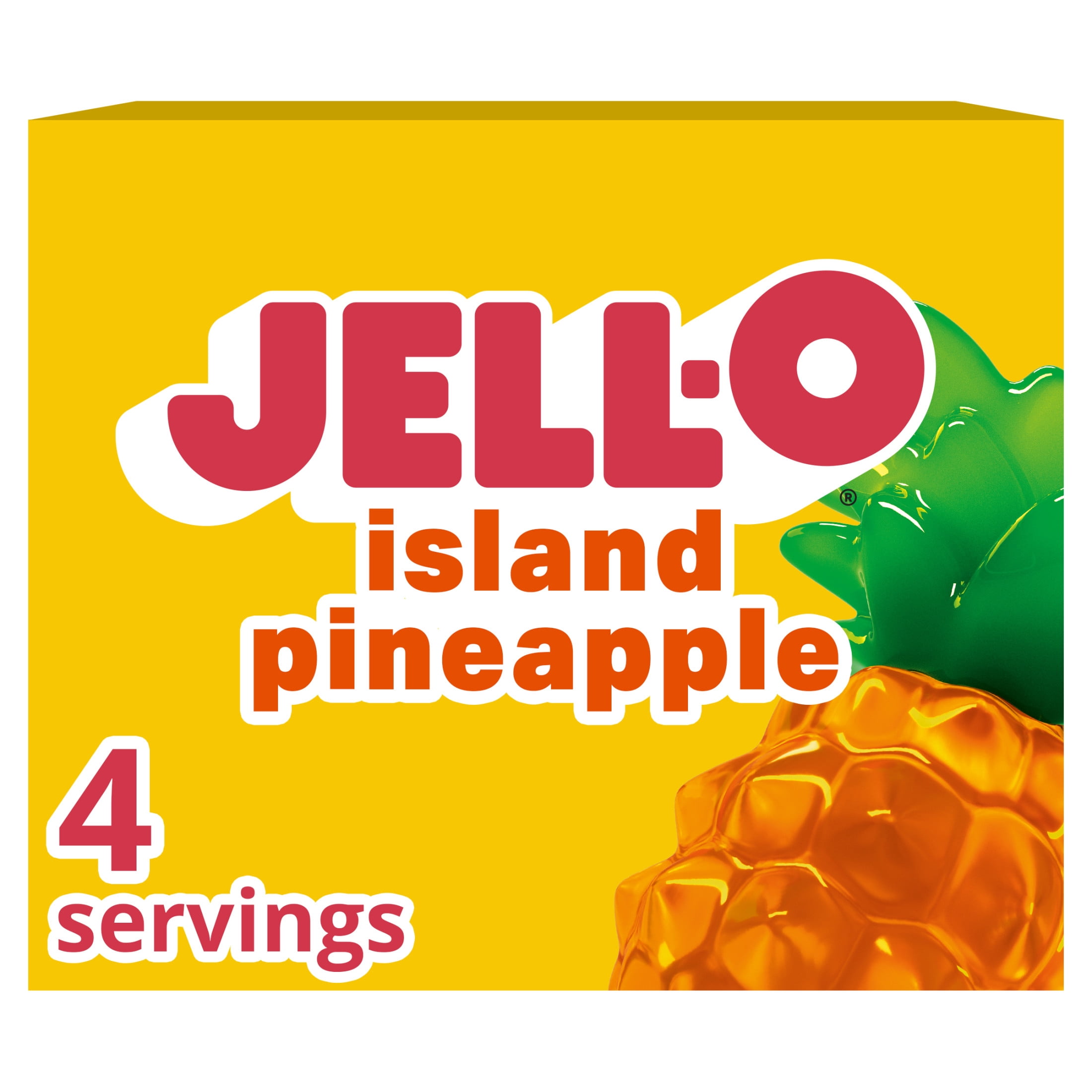 Jell-O Island Pineapple Gelatin Dessert Mix, 3 oz Box
