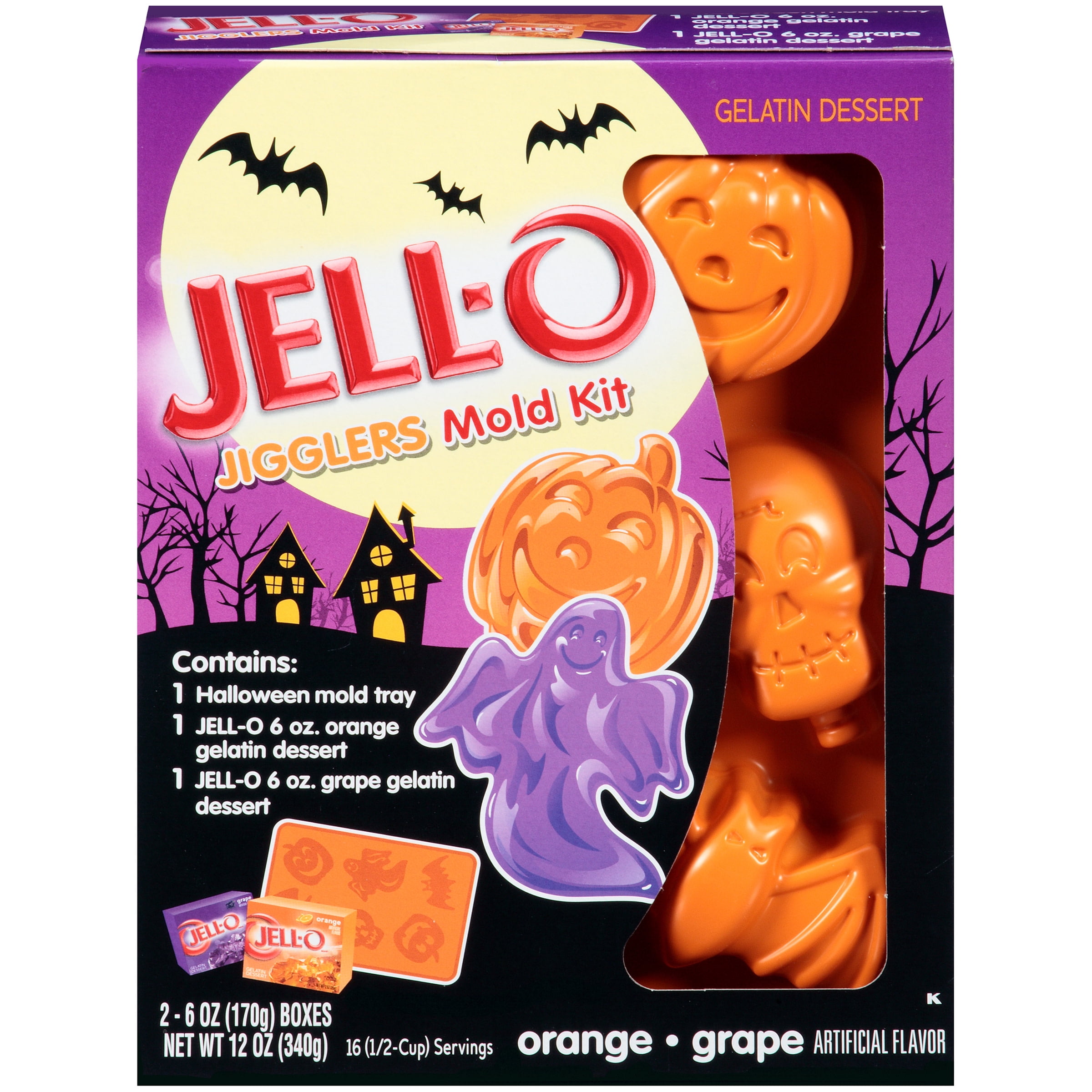Jell-O Jigglers Berry Blue & Lemon Zoo Mold Kit, Jello & Pudding Mix