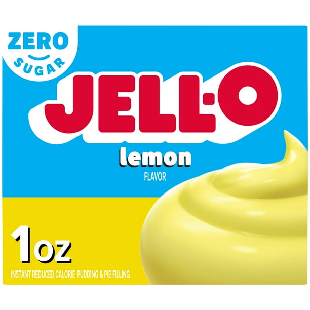 JellO Lemon Flavor Zero Sugar Instant Reduced Calorie Pudding & Pie