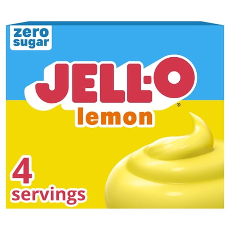 Jell-O Lemon Flavor Zero Sugar Instant Reduced Calorie Pudding & Pie Filling Mix, 1 oz Box