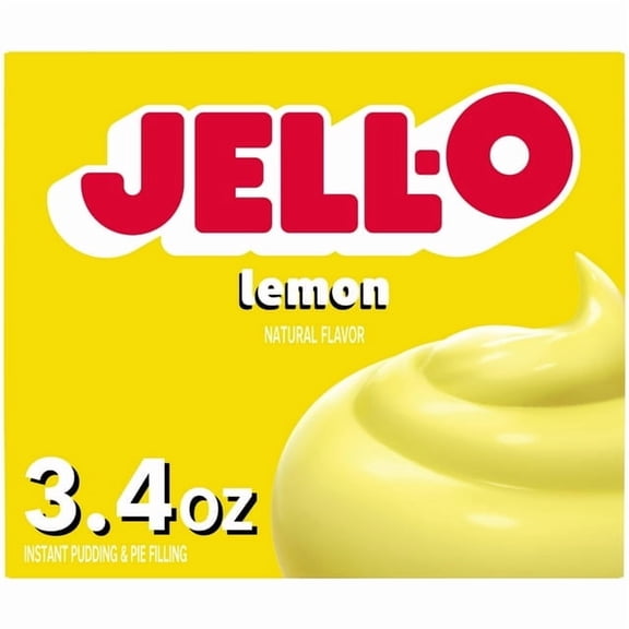 Jell-O Lemon Instant Pudding Mix & Pie Filling 3.4 oz Box (Pack of 6)