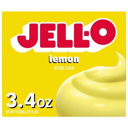 Jell-O Lemon Naturally Flavored Instant Pudding & Pie Filling Mix, 3.4 oz Box