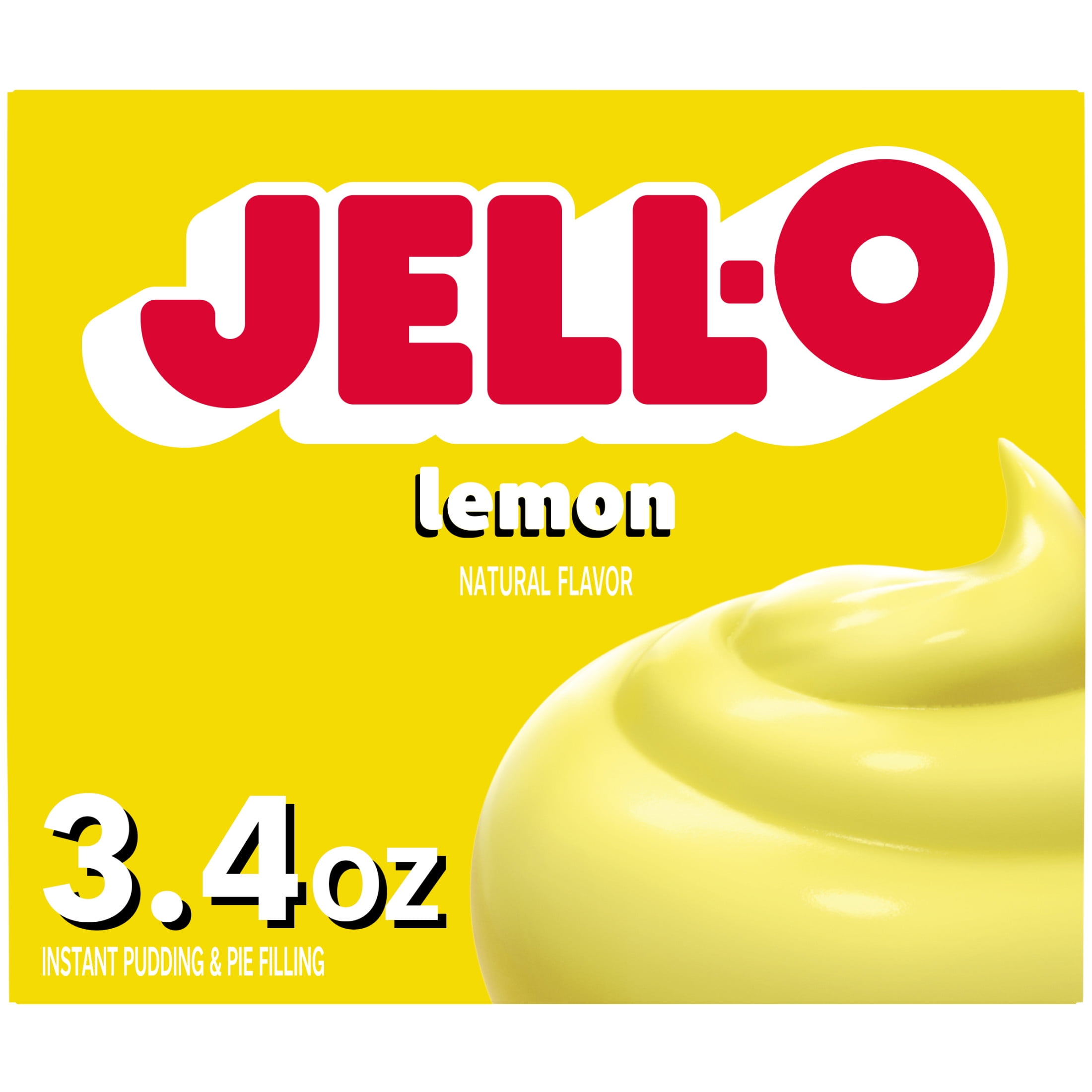 Jell-O Lemon Instant Pudding Mix & Pie Filling, 3.4 oz Box
