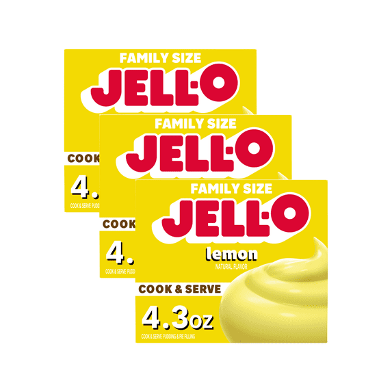 Jell-O Lemon Pudding & Pie Filling (Pack - 3)