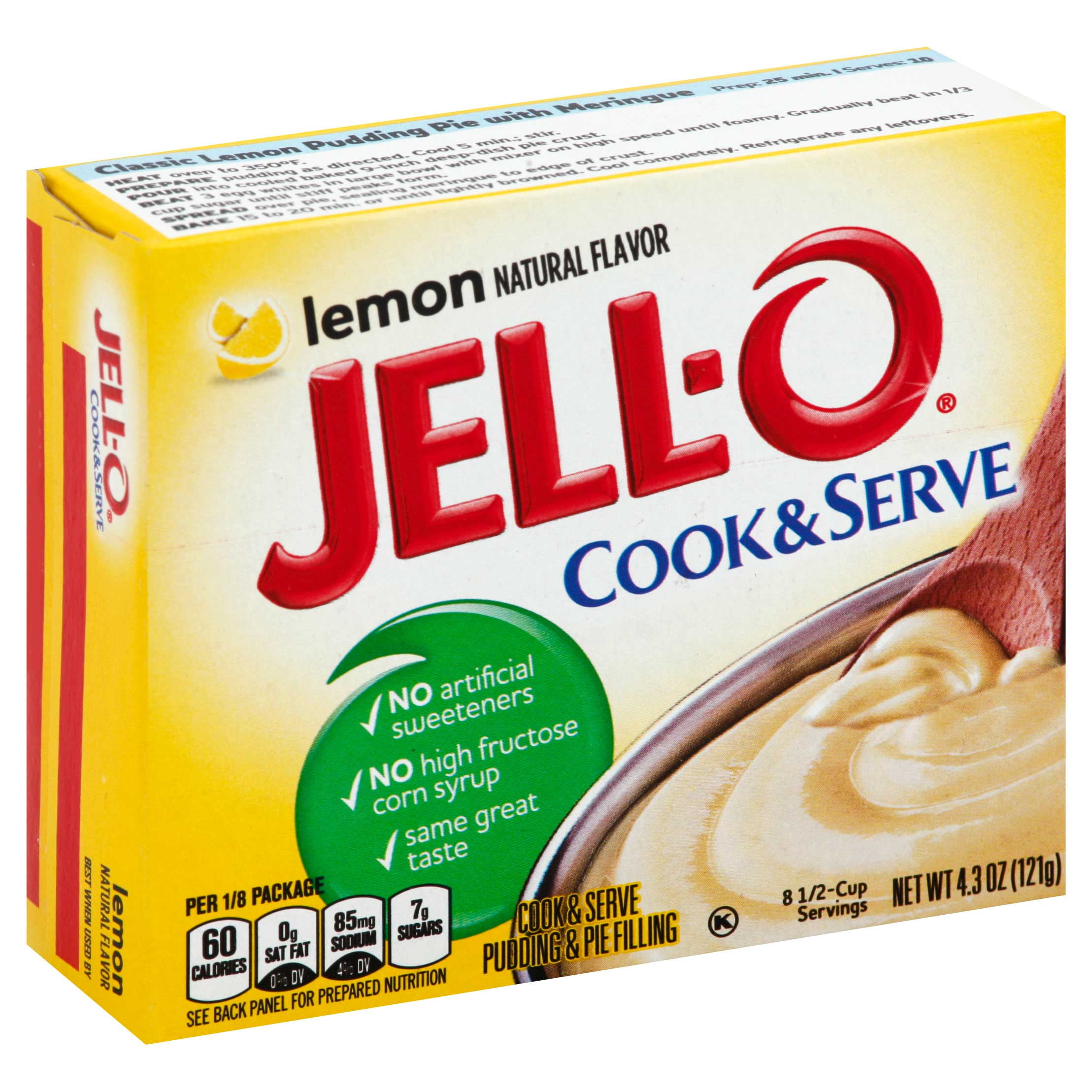 JellO Lemon Pudding and Pie Filling, 4.3 ounce 24 per case