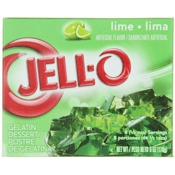 Jell-O Lime Gelatin Dessert Mix (Pack of 32)