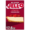 thumbnail image 1 of Jell-O No Bake Cherry Cheesecake Dessert Kit with Cherry Topping, Filling Mix & Crust Mix, 17.8 oz Box, 1 of 15